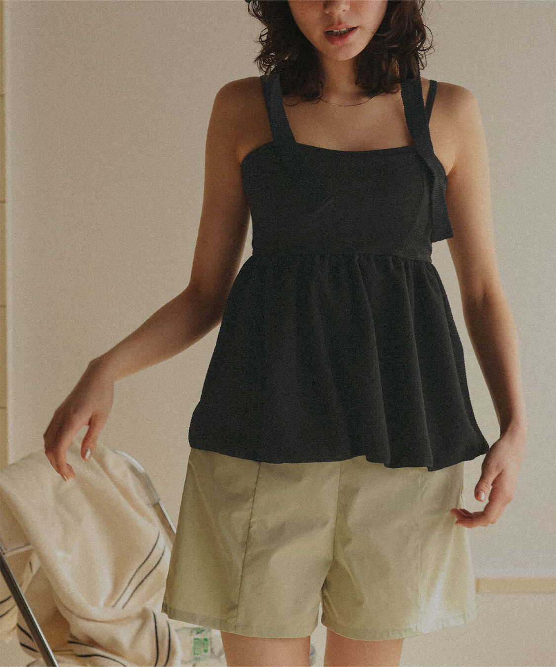 titivate「ペプラムギャザーデザインビスチェビキニ」|ビキニ|