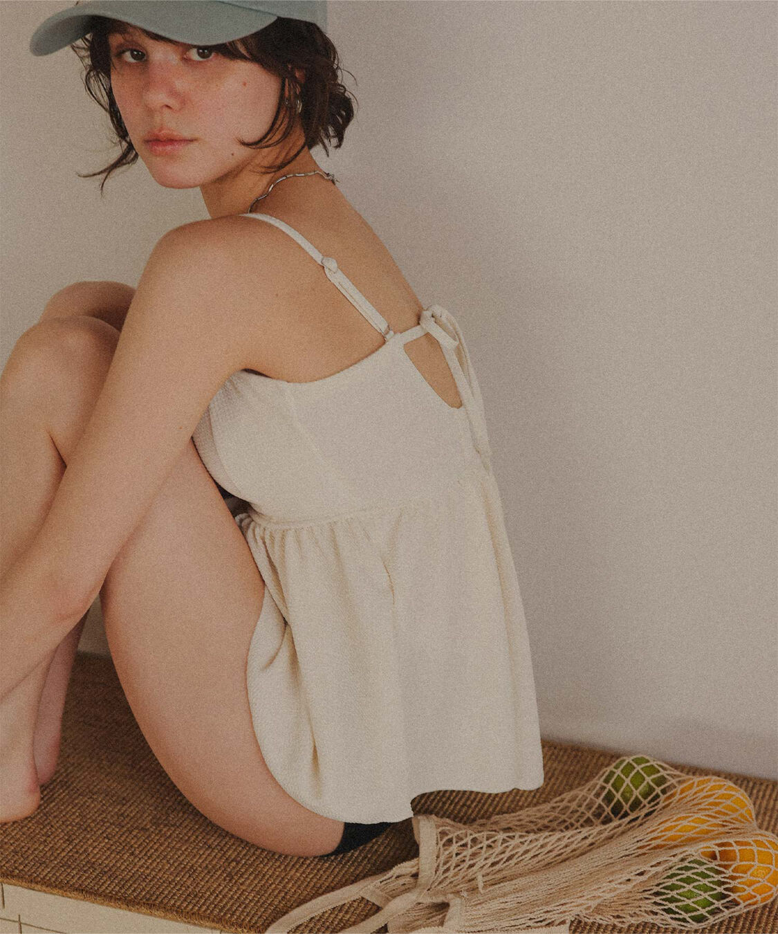 titivate「ペプラムギャザーデザインビスチェビキニ」|ビキニ|