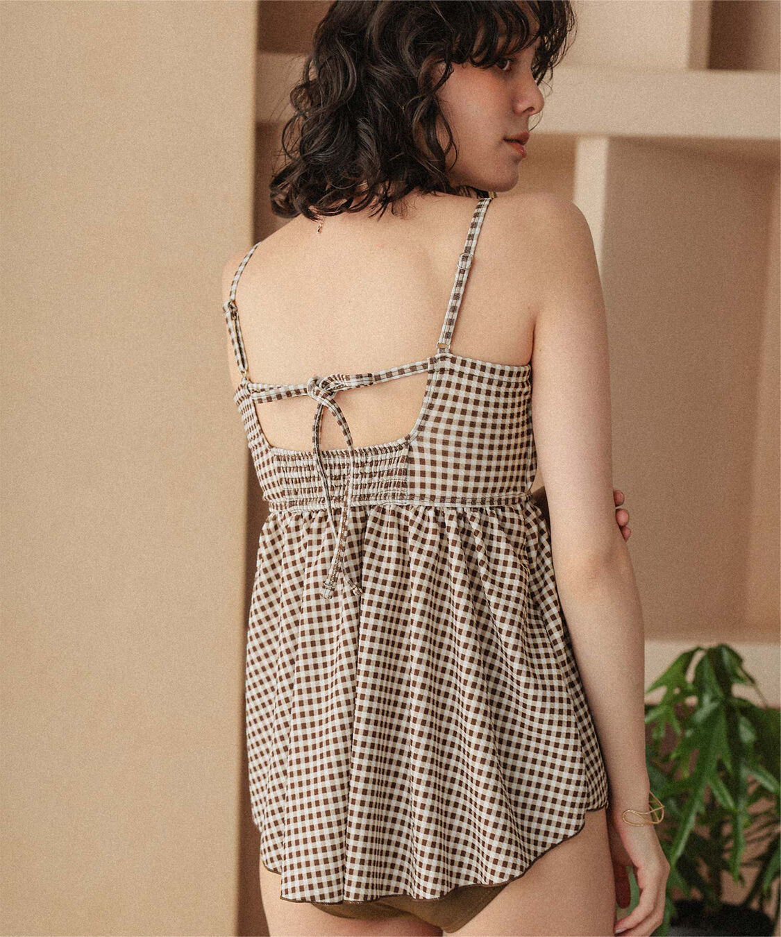 titivate「ペプラムギャザーデザインビスチェビキニ」|ビキニ|