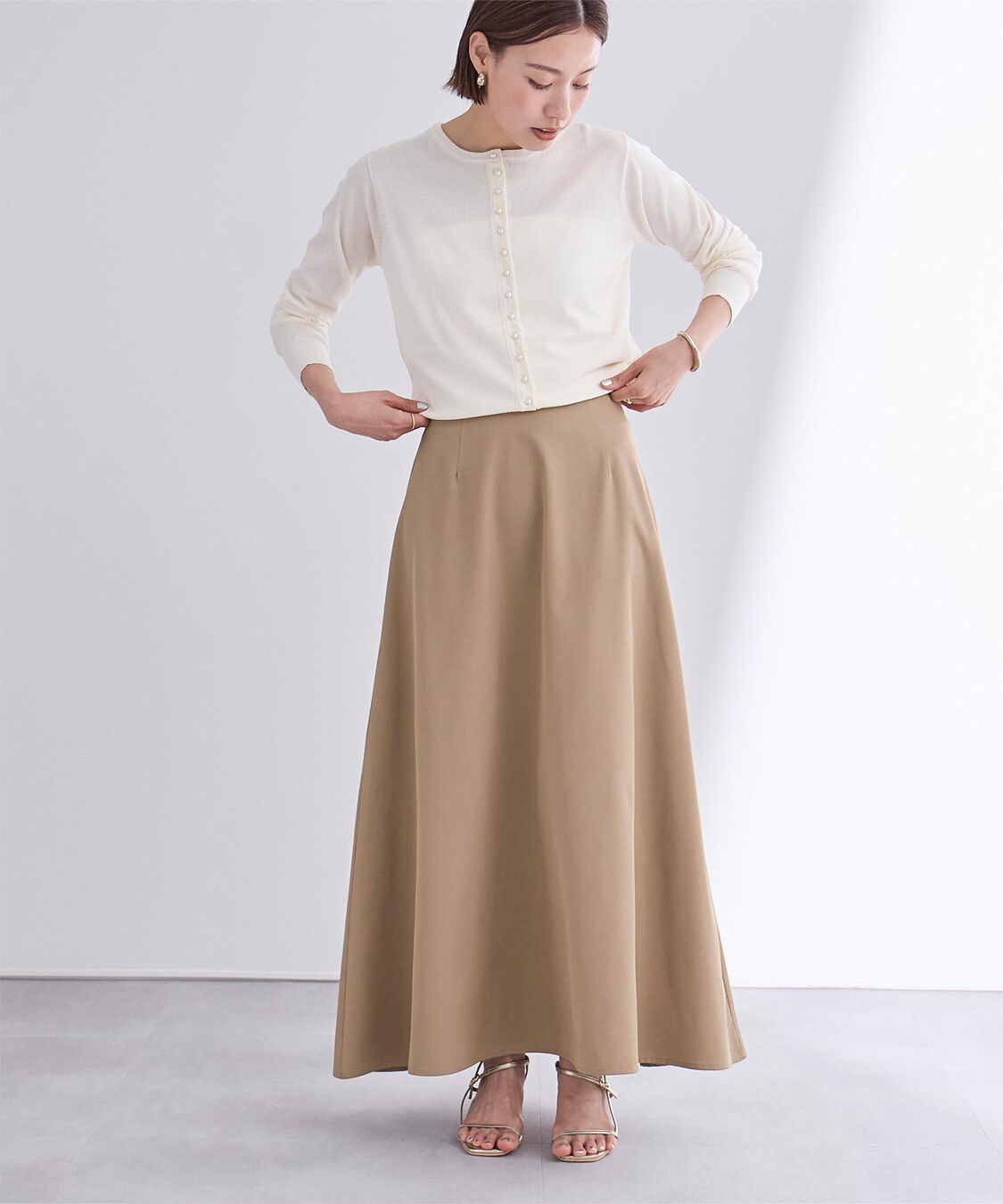 ur's「撥水フレアドレープスカート」|スカート|