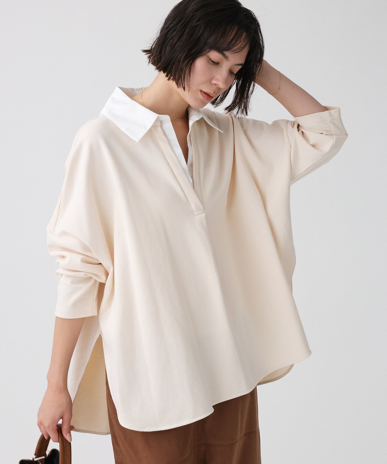 BABYLONE「シャツドッキングカットソー」|Tシャツ・カットソー|