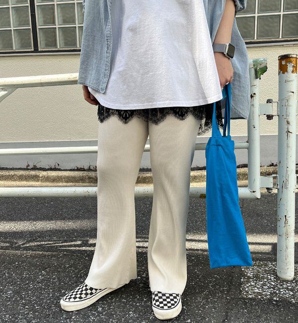  「【＠yns628企画】リブニット微フレアパンツ」|その他|