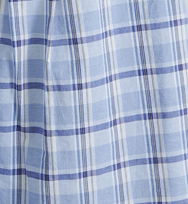  「綿麻チェックオーバーシャツブラウス」|シャツ・ブラウス|