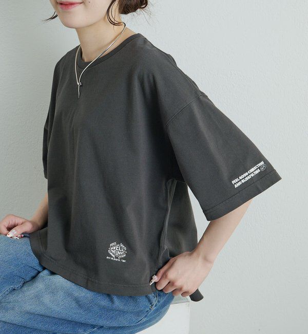  「【F&B】オーガニックコットン混ロゴTシャツ」|プルオーバー|