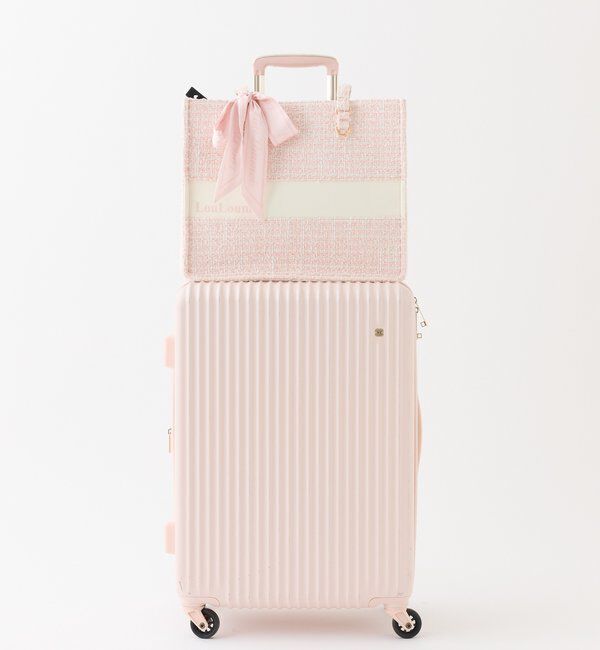  「【LouLoumei】スカーフ付ツイード横長キャリーオントート／自立可能／推し活」|ショルダー・メッセンジャー|