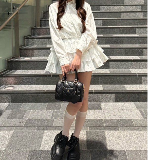  「裾ティアードシャツワンピース」|シャツ・ブラウス|