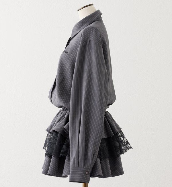  「裾ティアードシャツワンピース」|シャツ・ブラウス|