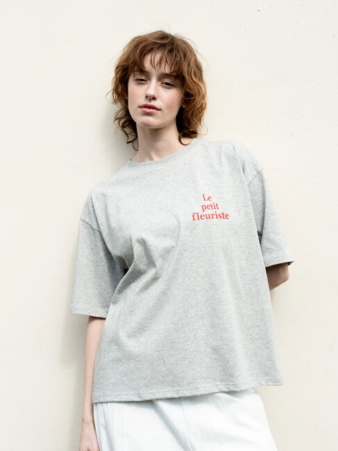 Lugnoncure「【接触冷感】ワンポイントロゴBIGTシャツ《2025summer catalog item》」|Tシャツ・カットソー|グレー