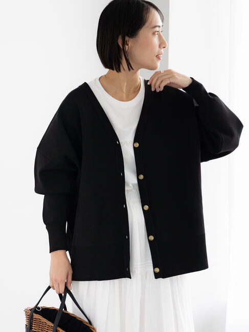 Te chichi「コクーンVネックカーディガン」|カーディガン|ブラック