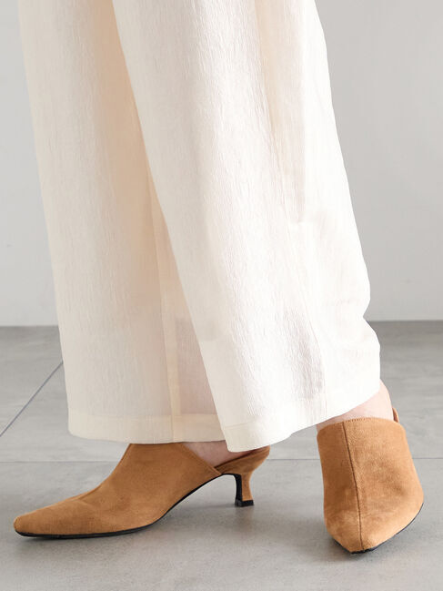 Te chichi「ポインテッドミュール」|パンプス|キャメル