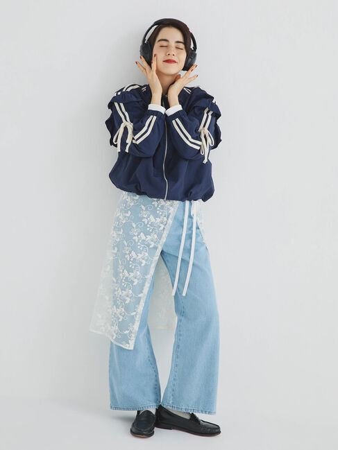 Samansa Mos2「【M/Lサイズ】レーススカートセットデニムパンツ」|その他|