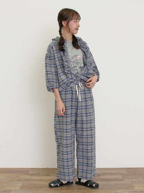 Samansa Mos2「【Cross&times;Linen】サス付パンツ」|その他|