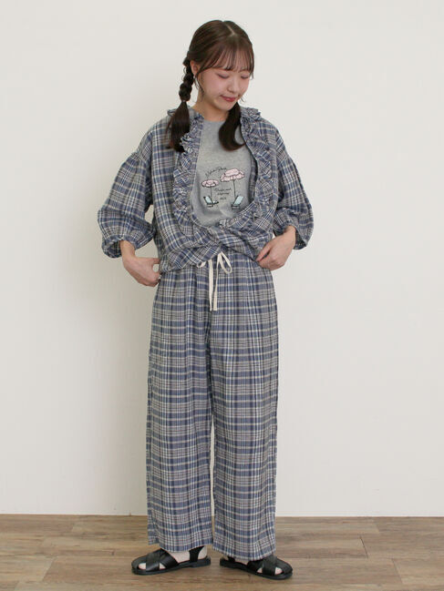 Samansa Mos2「【Cross&times;Linen】サス付パンツ」|その他|