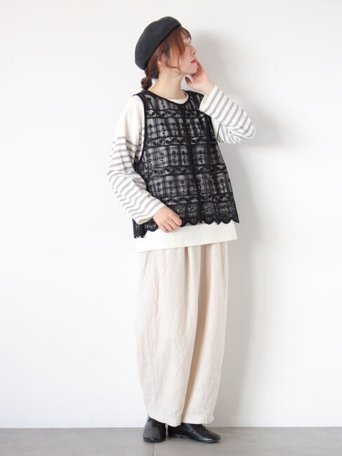 Samansa Mos2「【Cross&times;Linen】ふんわりパンツ」|その他|