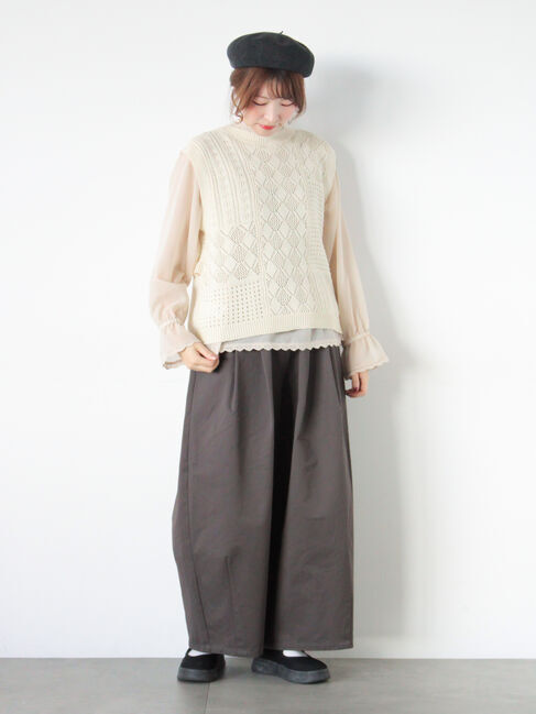 Samansa Mos2「【M/Lサイズ】タックワイドパンツ」|その他|