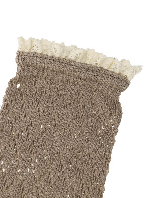 Samansa Mos2「レース付きメッシュソックス」|ソックス|