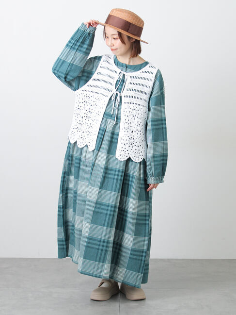 Samansa Mos2「前後2WAYクロシェベスト」|ダウンベスト・ベスト|