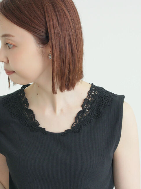 Samansa Mos2「後ろパーツレースインナー」|Tシャツ・カットソー|