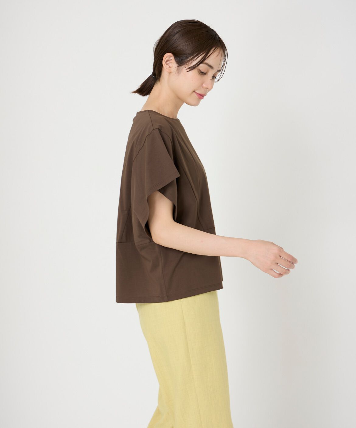 7-IDconcept.「デザインスリーブカットソー」|Tシャツ・カットソー|