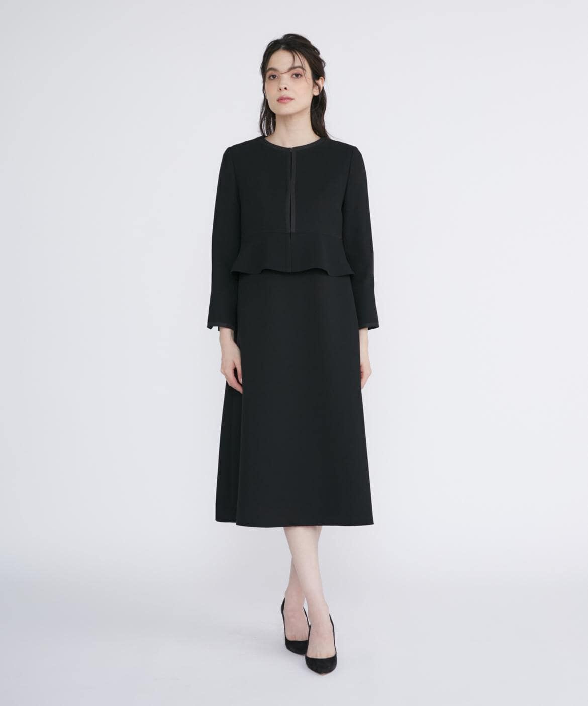 Maglie le cassetto「《大きいサイズ》《WEB限定》ブラックフォーマルジャケット」|ノーカラージャケット|