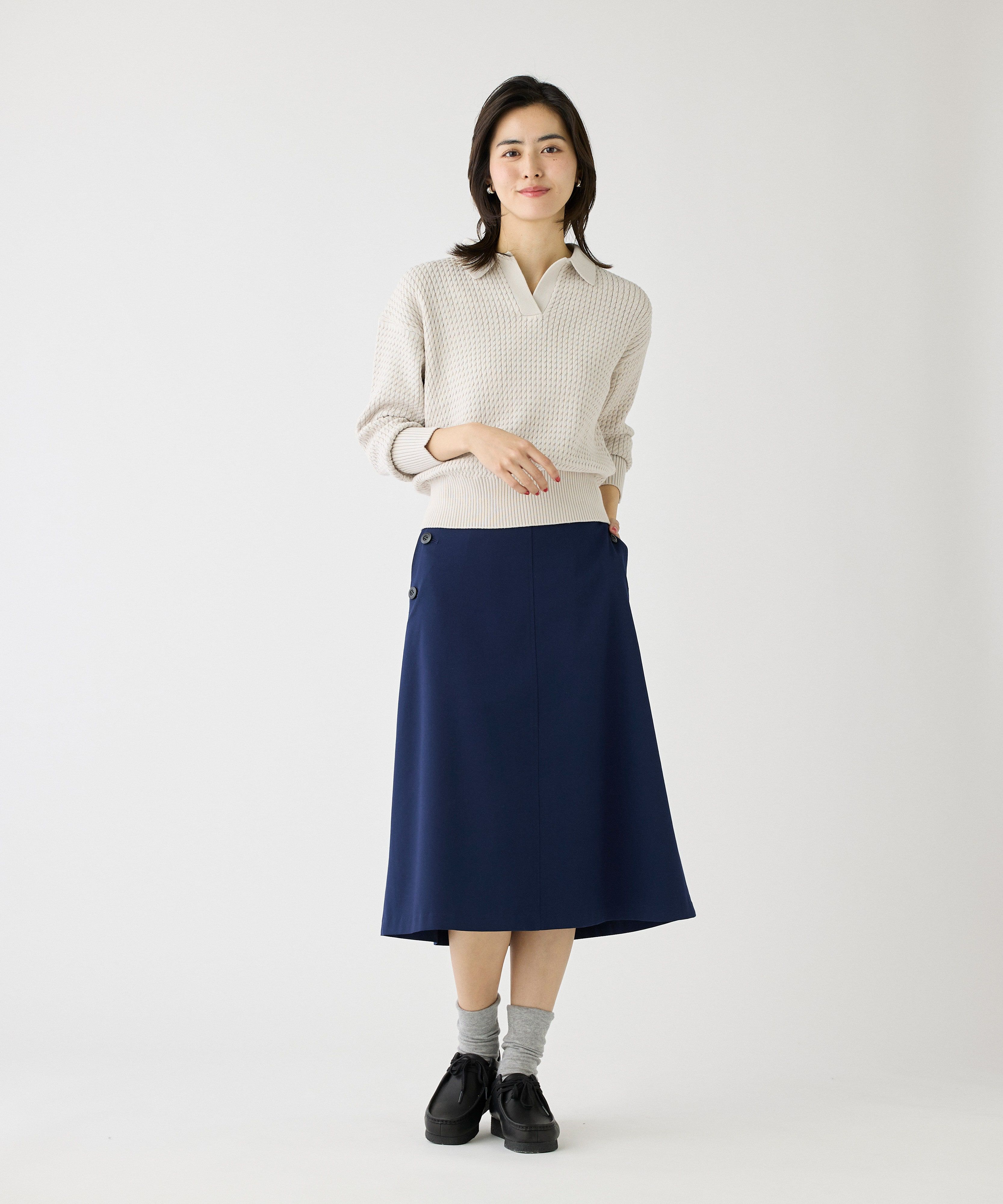 DAY by DAY it&rsquo;s international「フロントボタンAラインスカート」|台形|