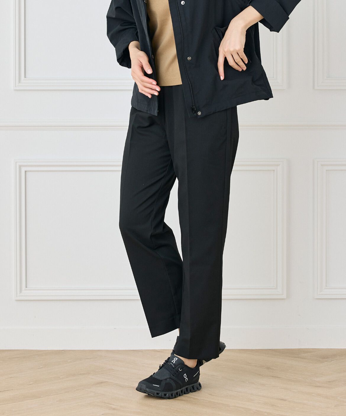 DAY by DAY it&rsquo;s international「ベーシックテーパードパンツ」|スラックス|ブラック