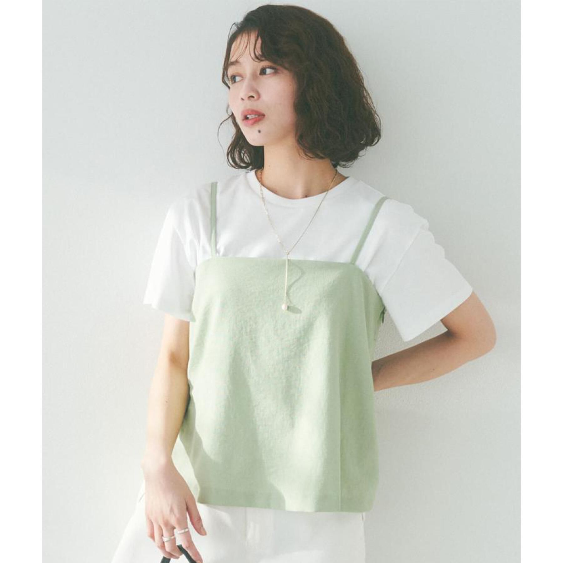 UNTITLED「【セットアップ可能】ビスチェキャミソール」|キャミソール|ミントグリーン(02