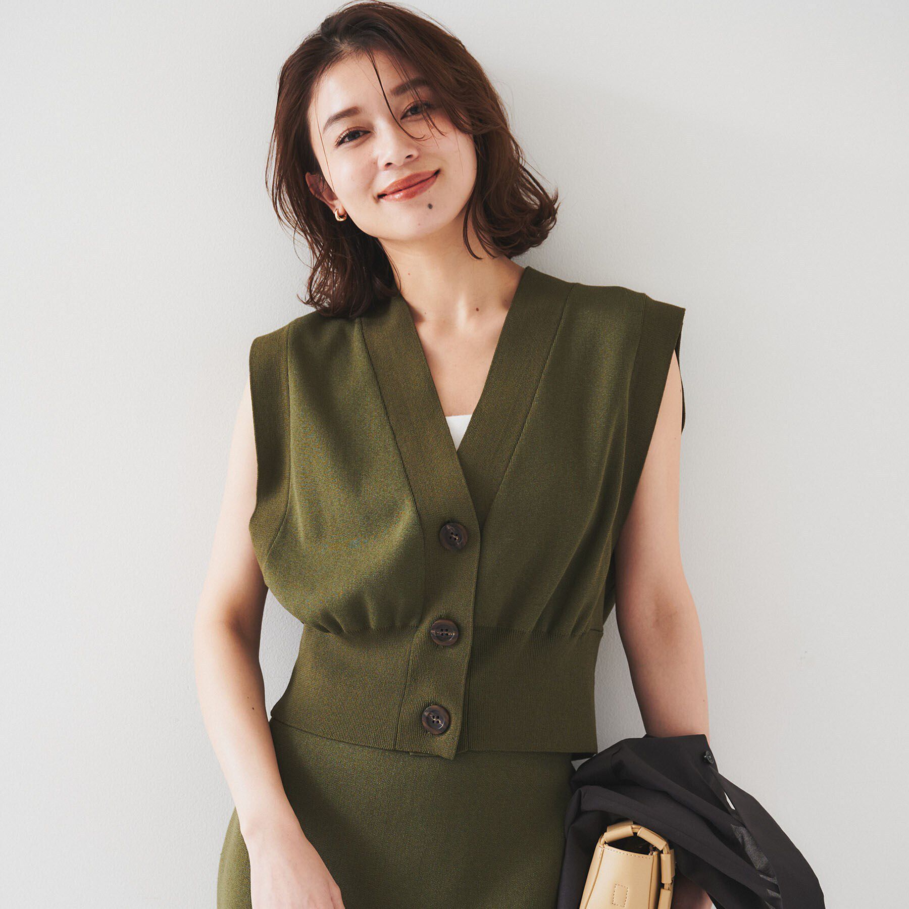 UNTITLED「【セットアップ可能】コンパクトニットベスト」|ニット・セーター|