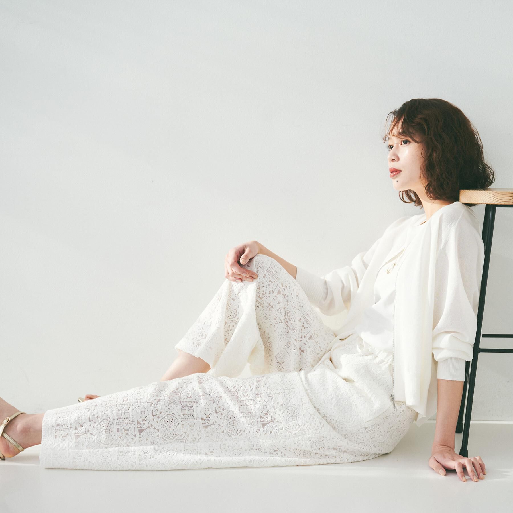 UNTITLED「【セットアップ可能/トレンド】クロシェ風レースワイドパンツ」|その他|