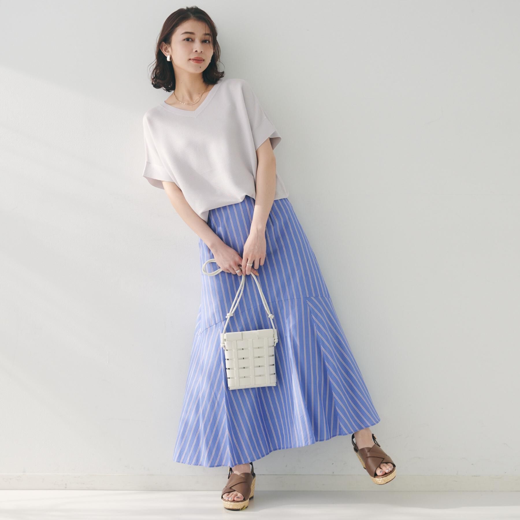 UNTITLED「【12色展開/体型カバー/2way】バウンドスリーブニット」|ニット・セーター|