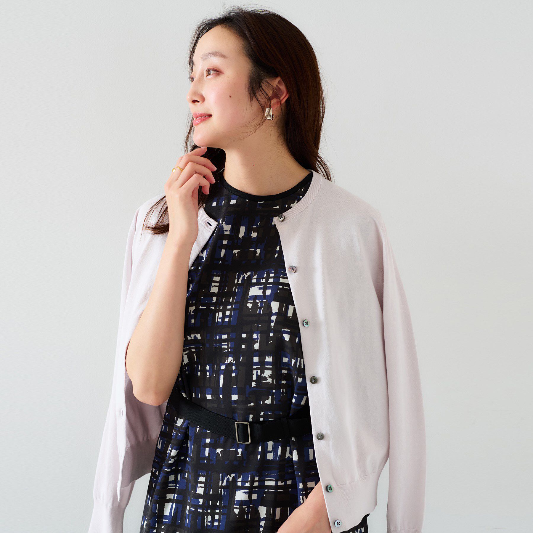 UNTITLED「【11色展開/コットン100/アンサンブル可能】クルーカーディガン」|カーディガン|