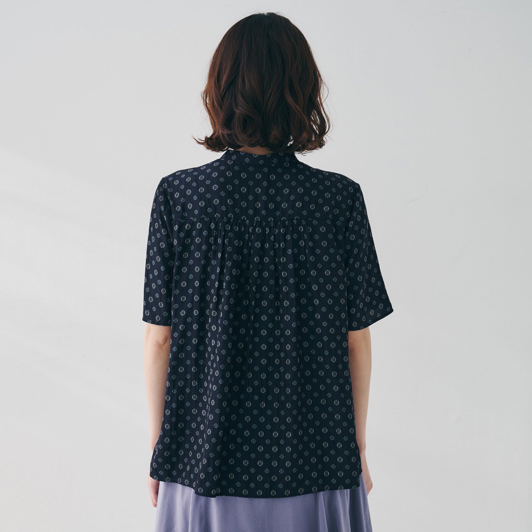 UNTITLED「【セットアップ可能/オンオフ】小紋柄ブラウス」|シャツ・ブラウス|