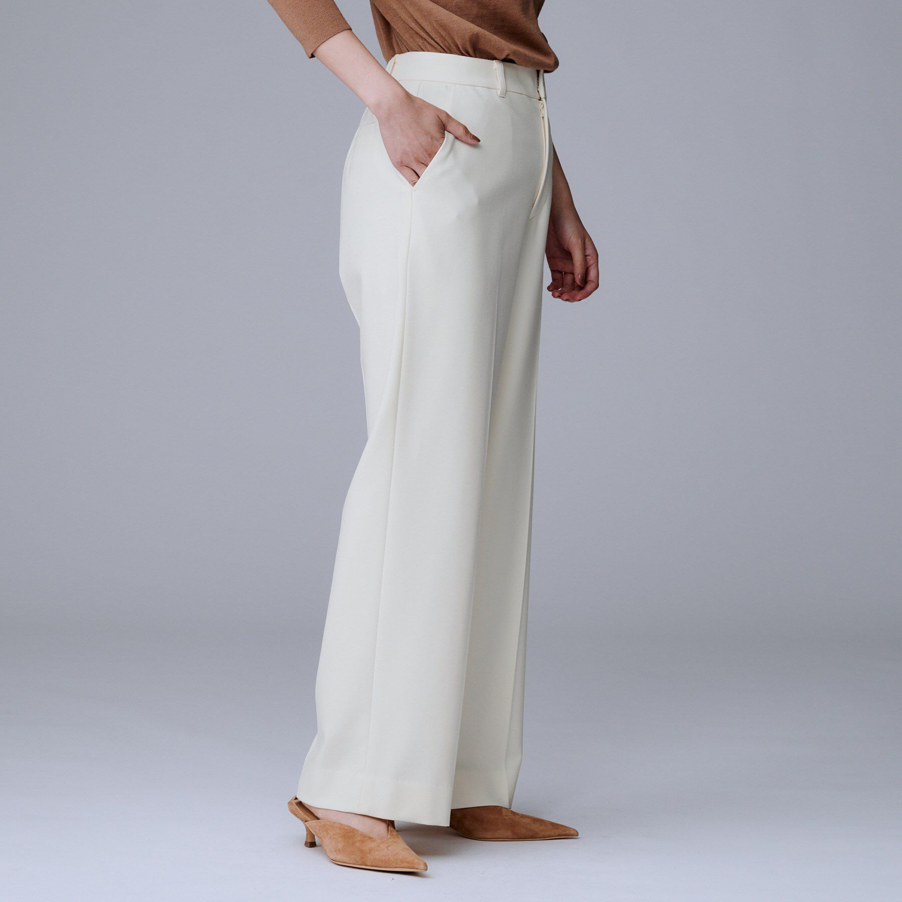 UNTITLED「【あったか素材/ストレッチ性】裏起毛ワイドパンツ」|その他|