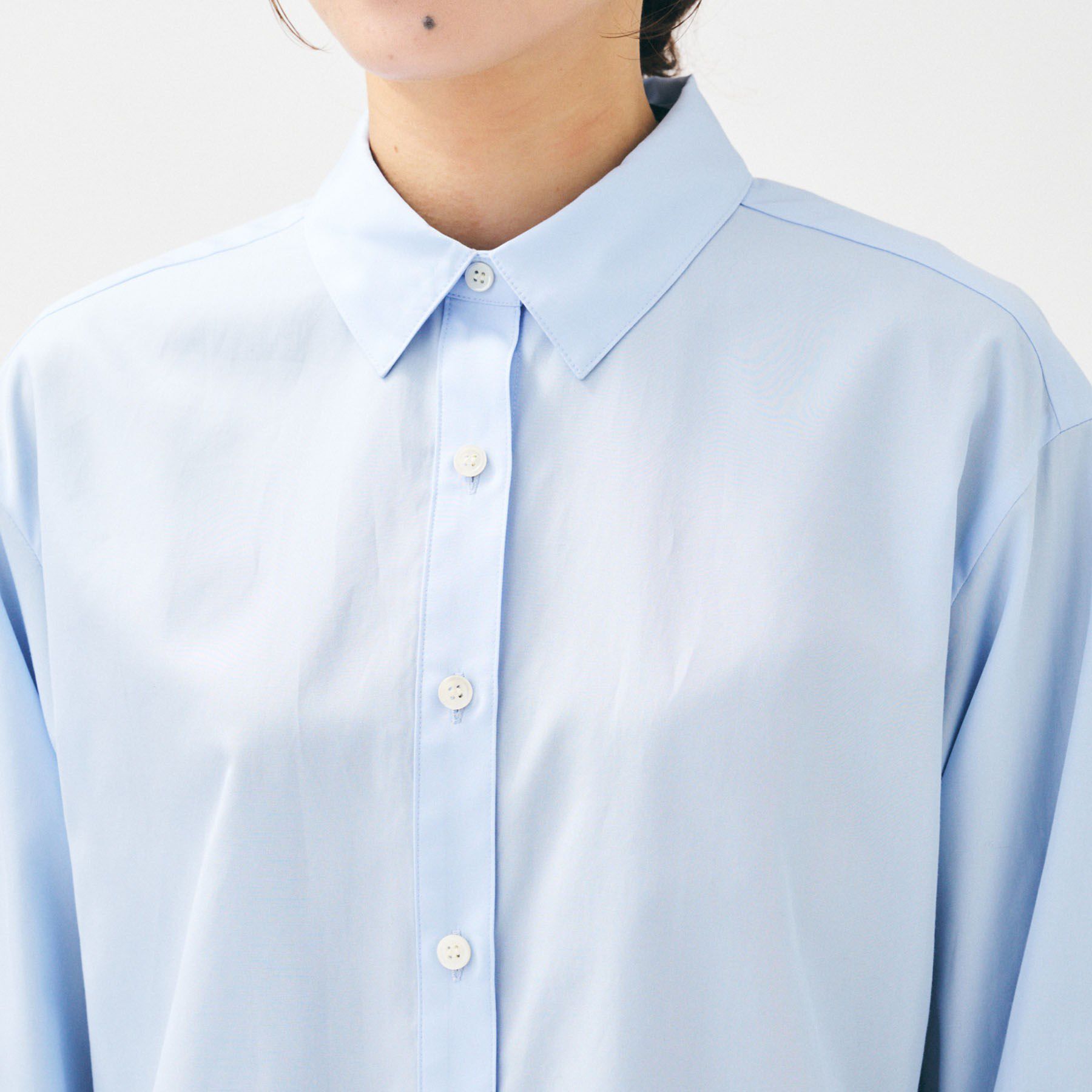 UNTITLED「【重ね着レイヤード/スーツブラウス】ファインブロードベーシックシャツ」|シャツ・ブラウス|