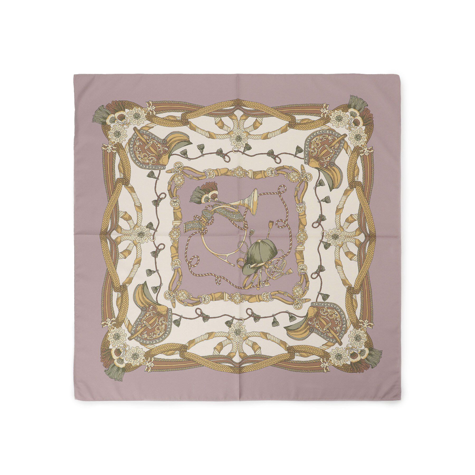 COUP DE CHANCE「【馬具柄】クラシカルなプリントスカーフ」|バンダナ・スカーフ|レッド(361)