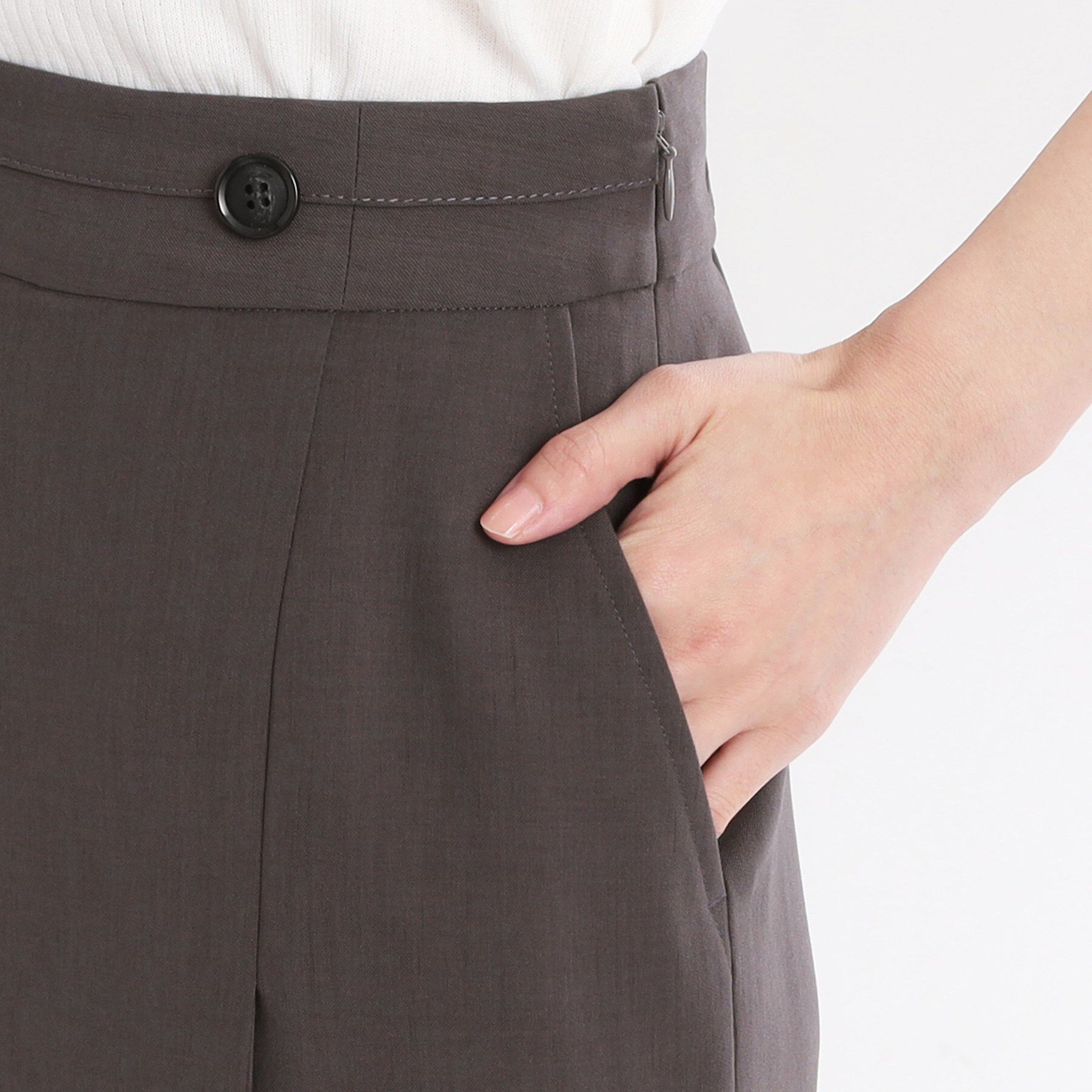 Reflect「【UVカット／洗える／セットアップ可】ラップ風ナロースカート」|スカート|