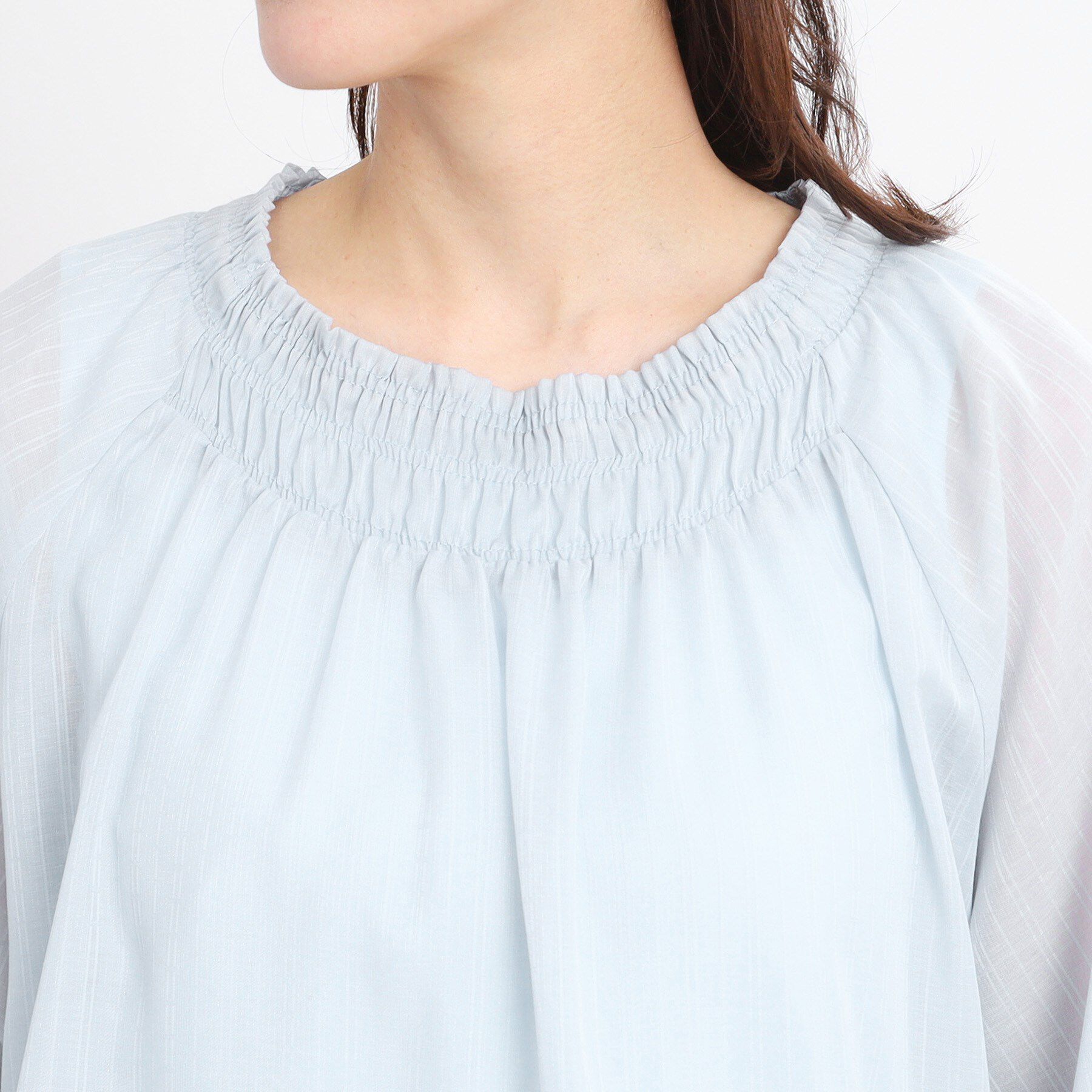 Reflect「【洗える】シャーリングデザインブラウス」|シャツ・ブラウス|