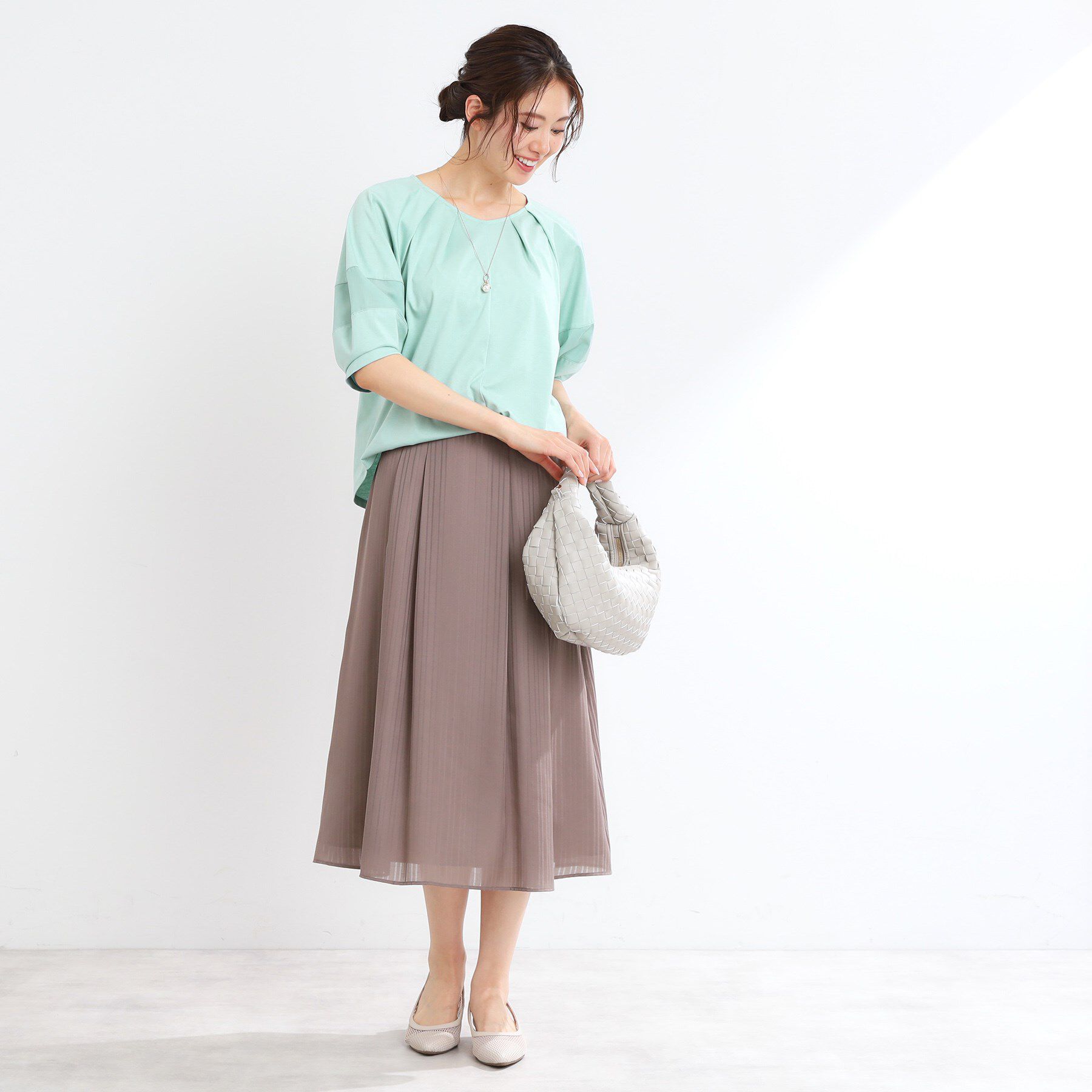 Reflect「【マシンウォッシュ可】キレイめラグランスリーブジャージ」|Tシャツ・カットソー|