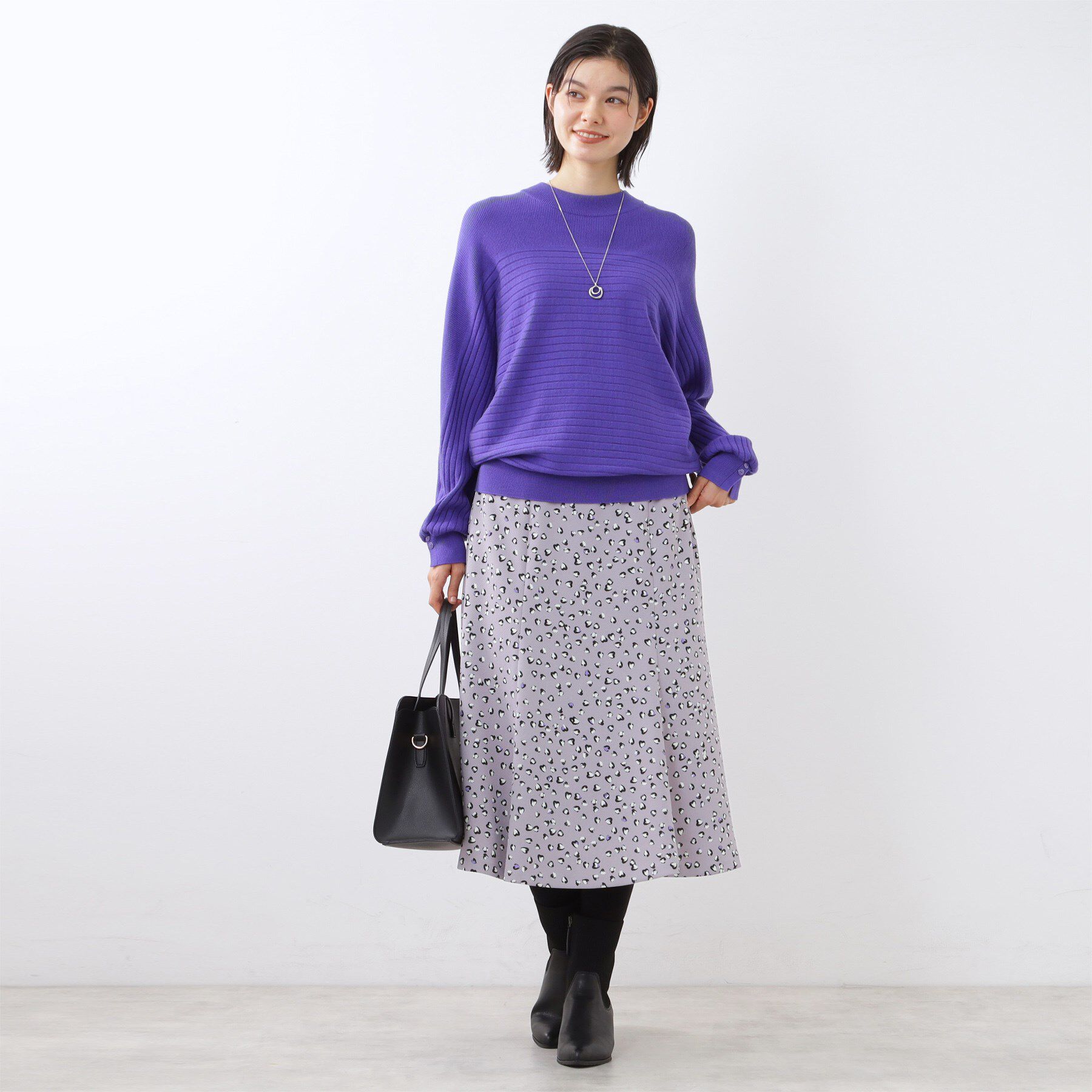 Reflect「ソフトフレアプリントスカート」|スカート|