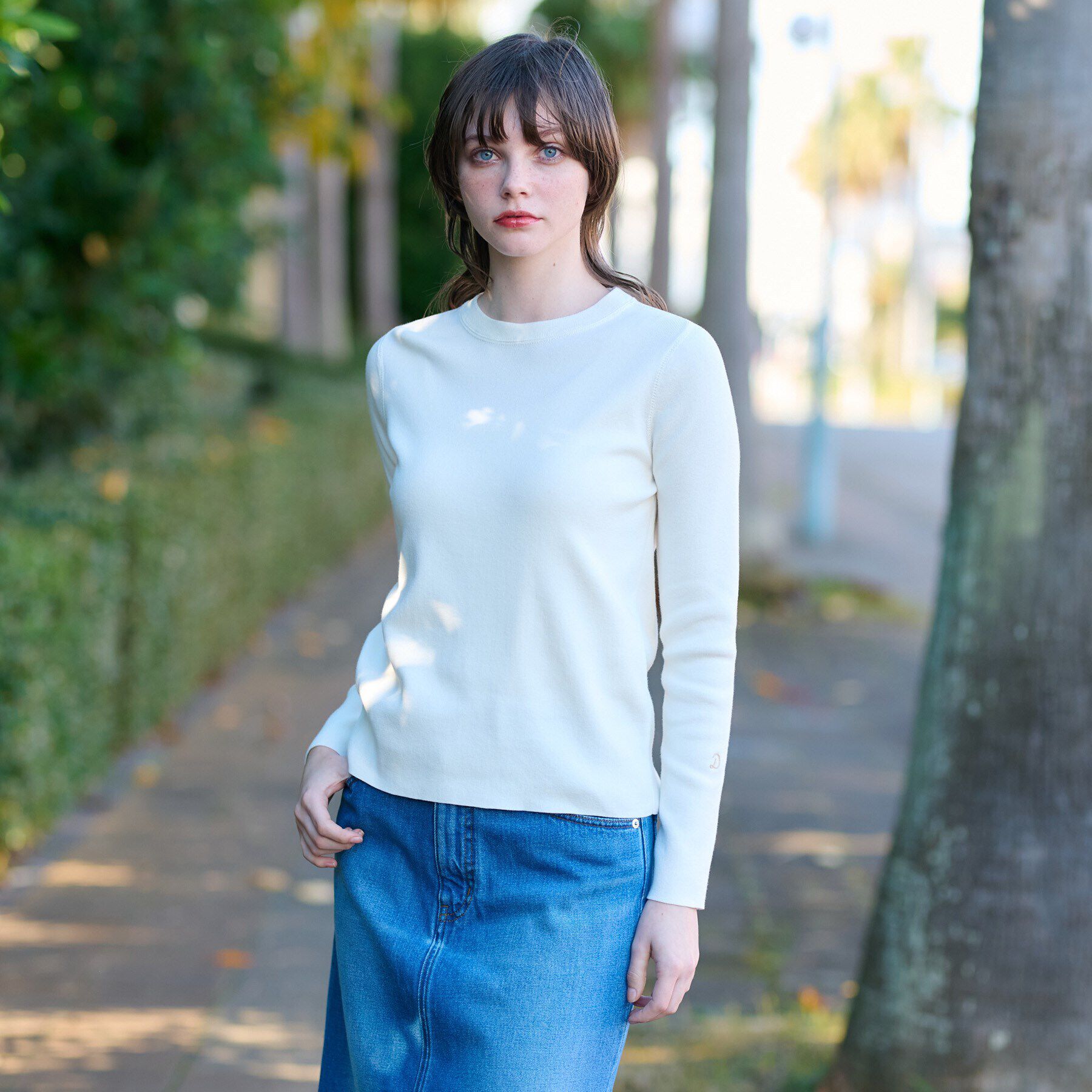 DRESSTERIOR「【ウォッシャブル】コットンフルニードルプルオーバーニット」|ニット・セーター|