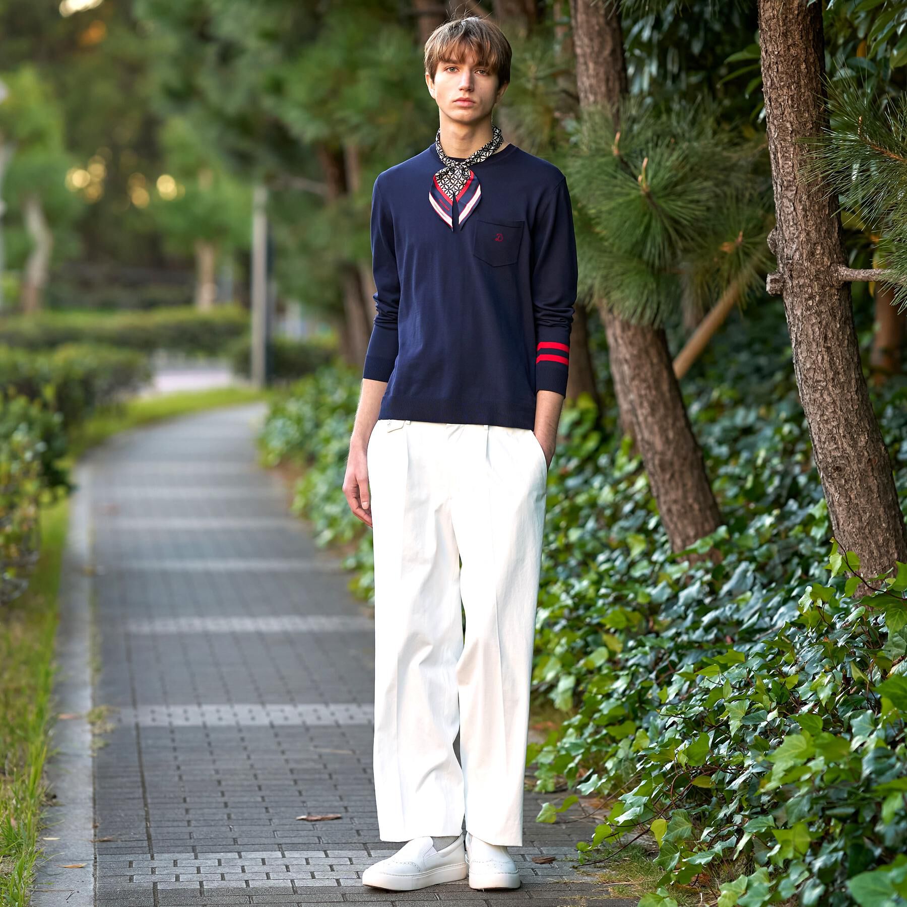 DRESSTERIOR「【ウォッシャブル】コットンシルク クルーニット」|ニット・セーター|