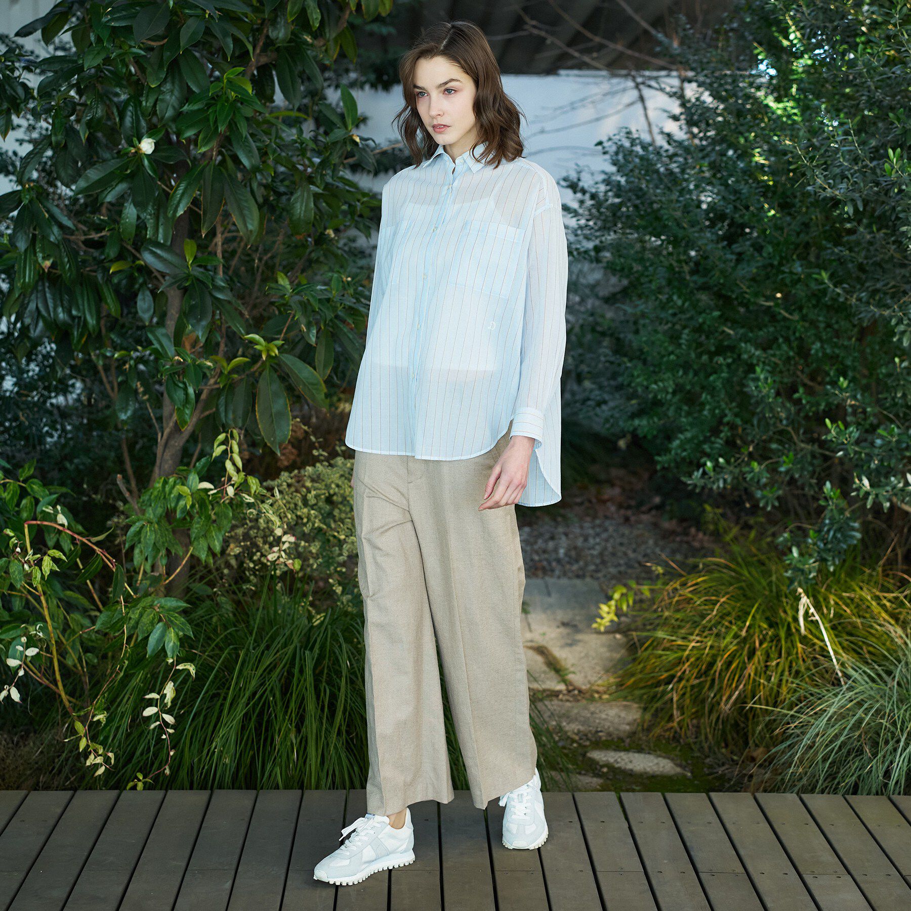 DRESSTERIOR「シアー ストライプシャツ」|シャツ・ブラウス|