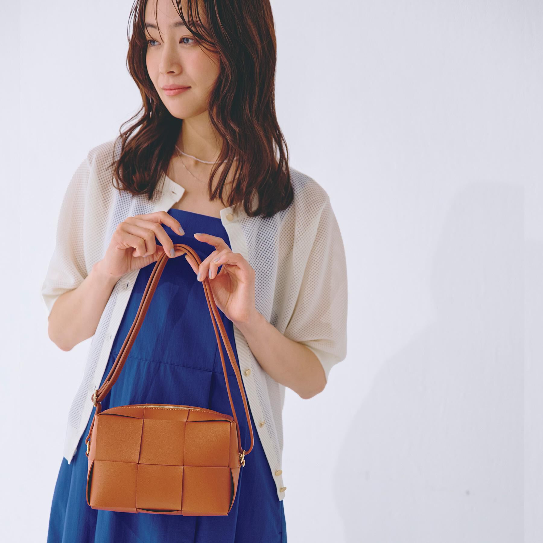 grove「メッシュミニショルダー」|ショルダー・メッセンジャー|キャメルブラウン(0