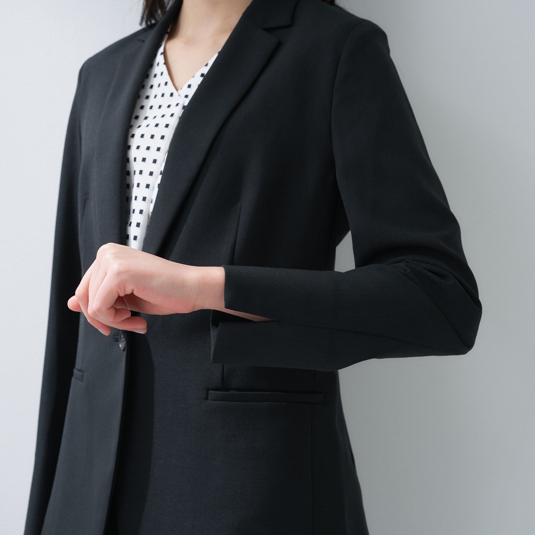 INDIVI「【定番スーツ／UVケア／洗える】ウール調テーラードジャケット」|スーツ|