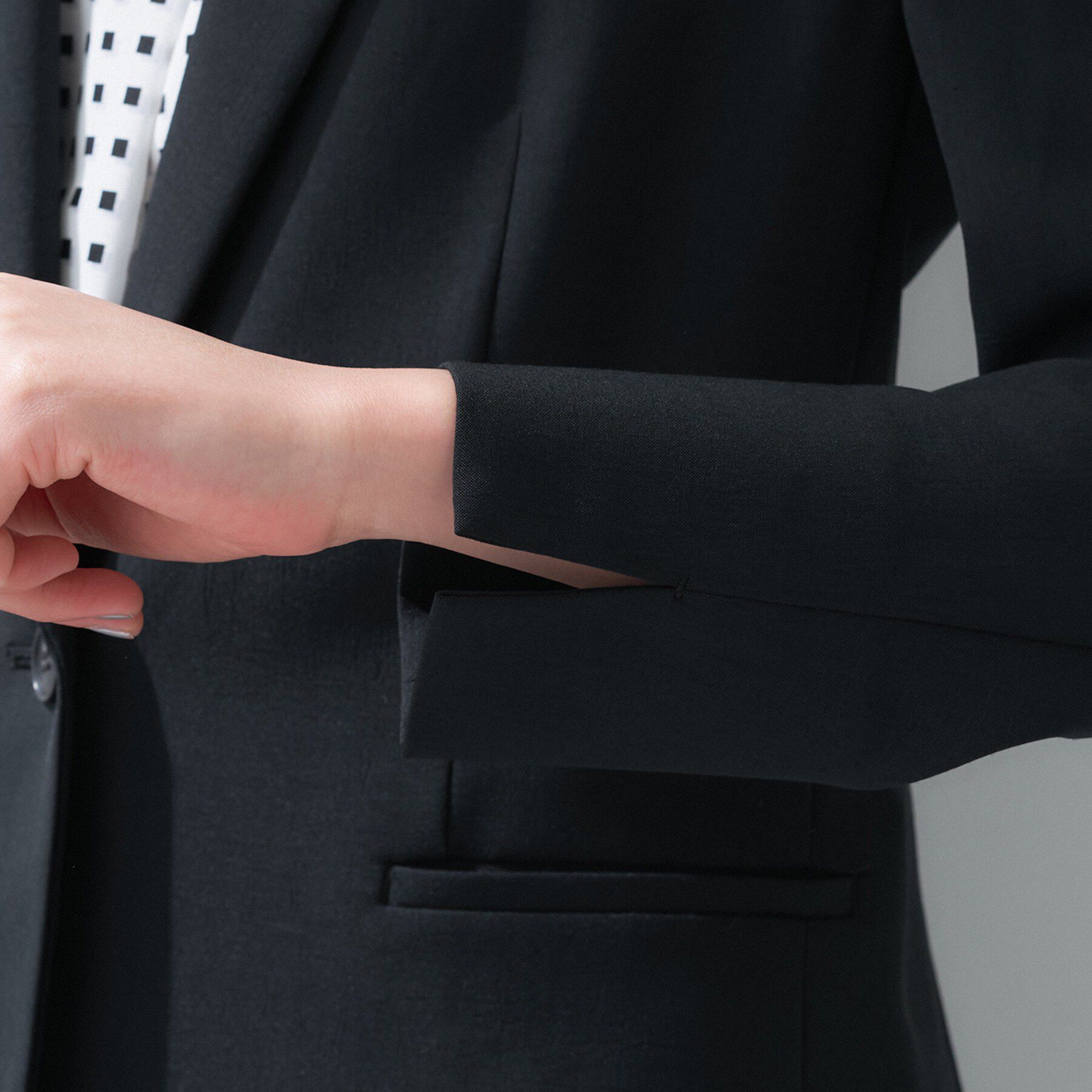 INDIVI「【定番スーツ／UVケア／洗える】ウール調テーラードジャケット」|スーツ|