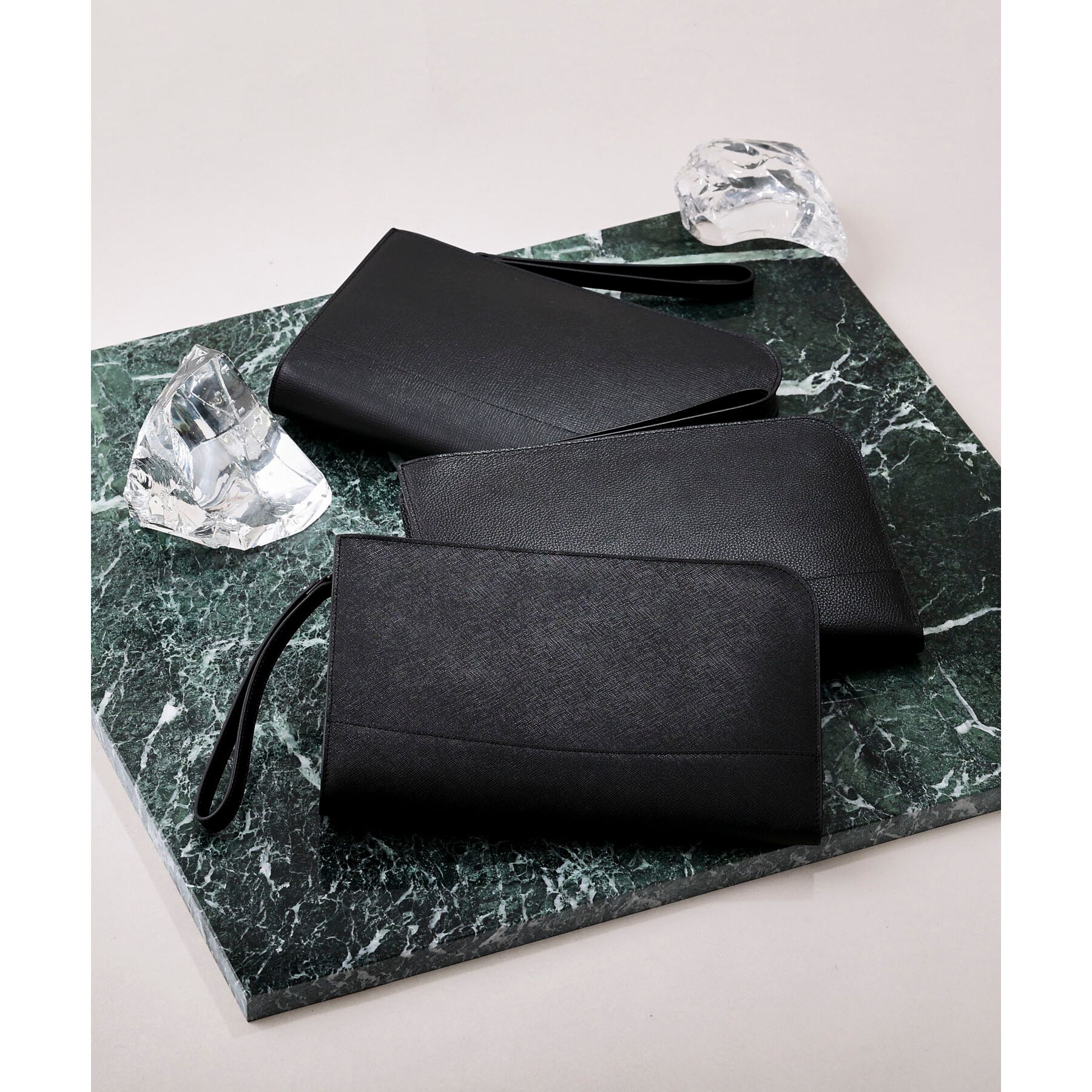 TAKEO KIKUCHI「【冠婚葬祭】ブラックレザー クラッチバッグ」|クラッチバッグ|