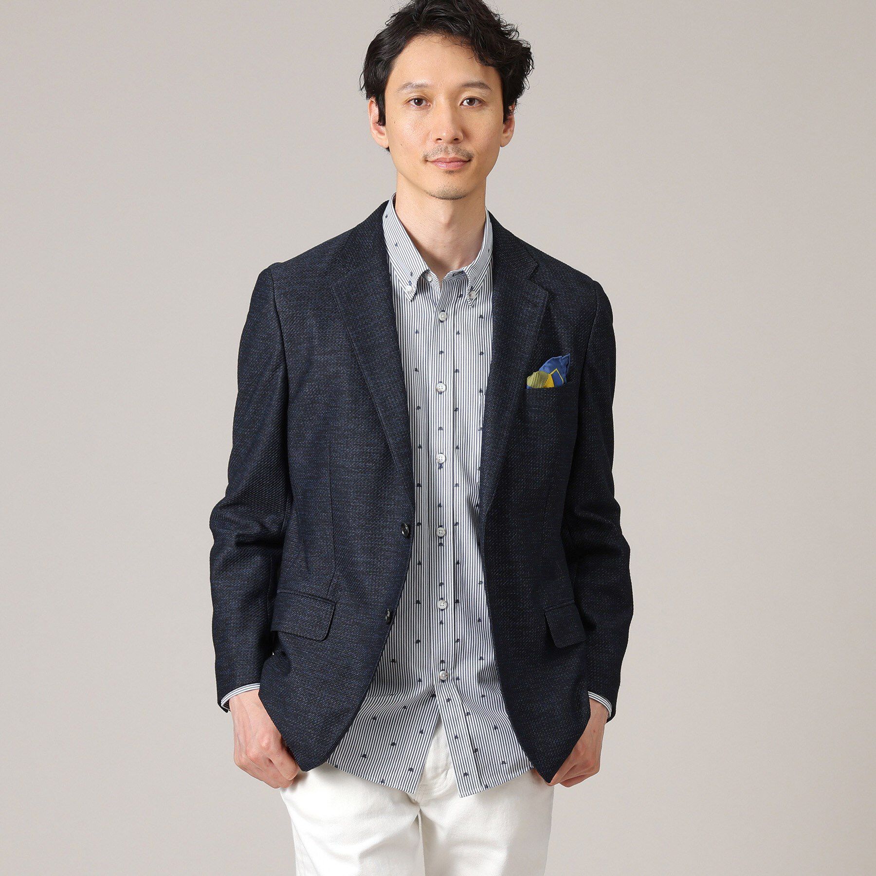 TAKEO KIKUCHI「ハットモチーフ ジャカード ストライプ シャツ」|シャツ・ブラウス|