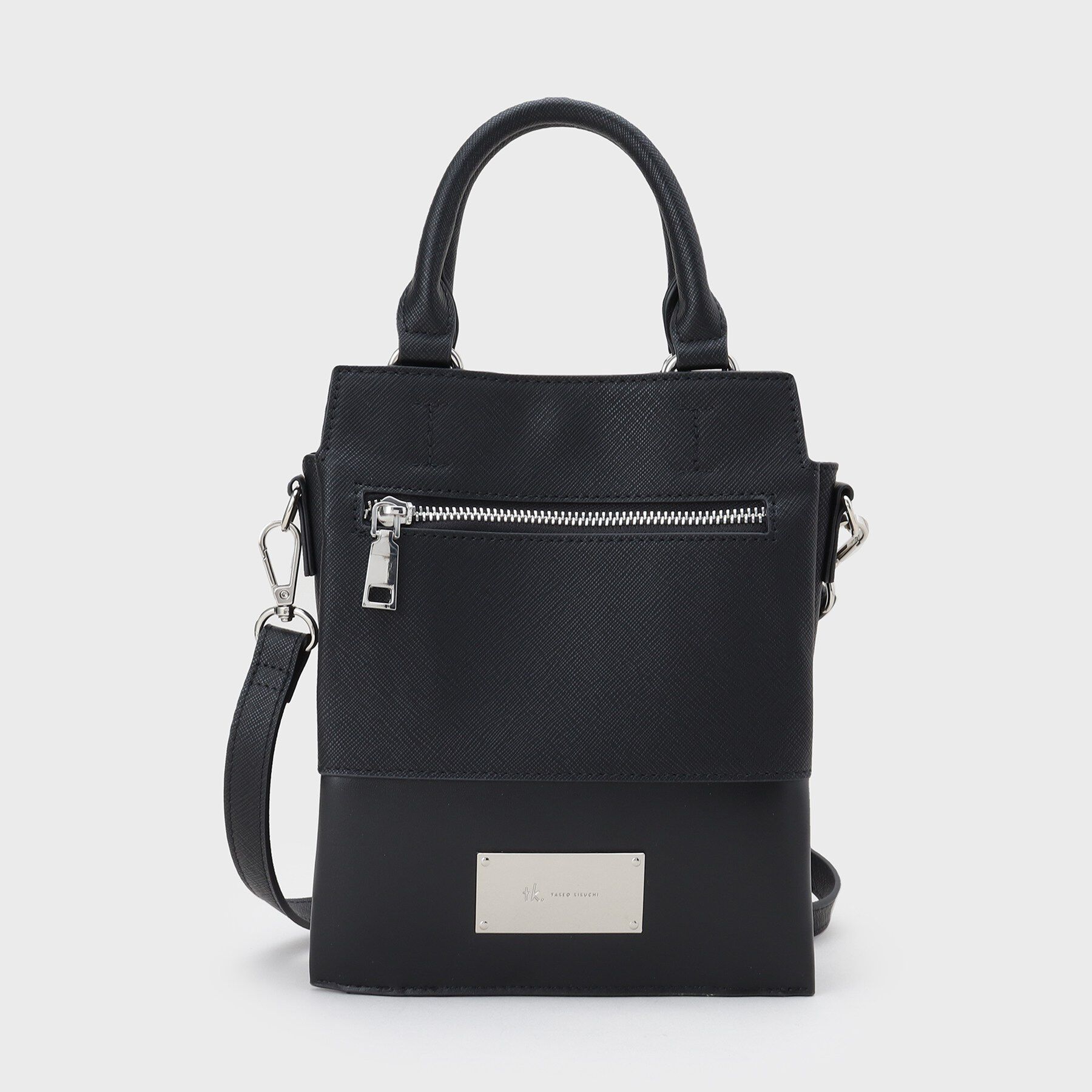 tk.TAKEO KIKUCHI「ツートンミニZIPショルダーバッグ」|ショルダー・メッセンジャー|ブラック(419)