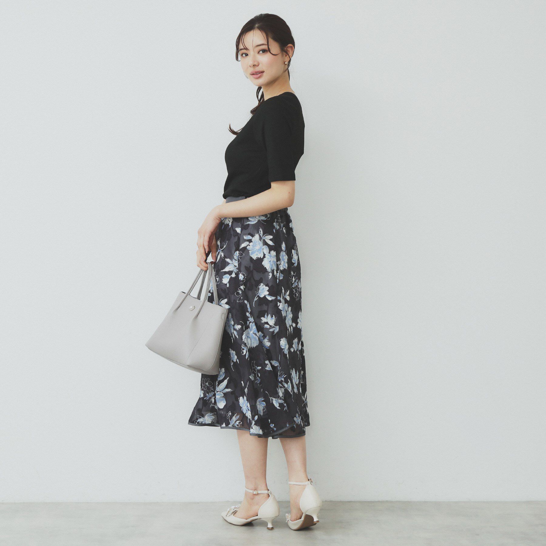 index「ラメリブクルーネックトップス【洗濯機洗い可】」|Tシャツ・カットソー|