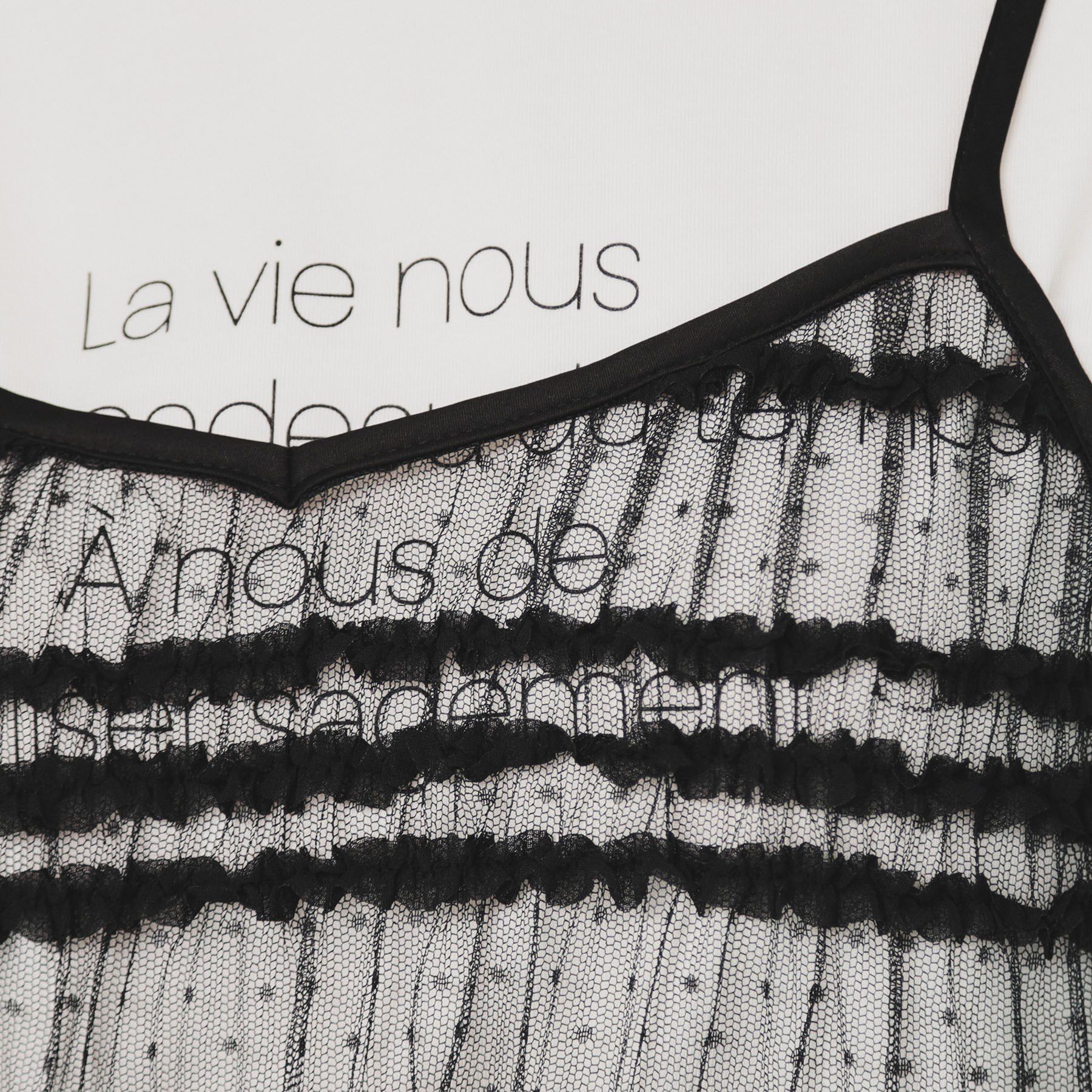 index「《ツインセット》ロゴT&times;チュールキャミ【UVケア/接触冷感/洗濯機洗い可】」|その他|